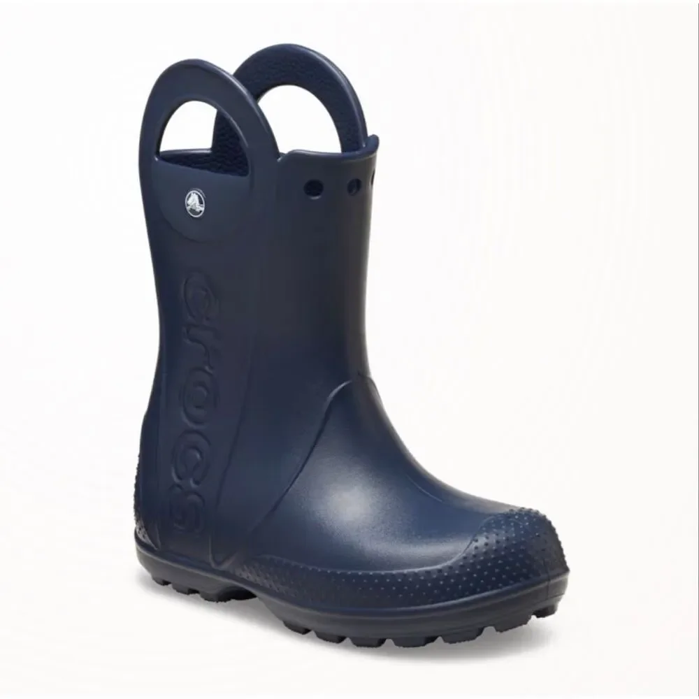 CROCS Navy Blue Kids Handle It Rain Boots-13